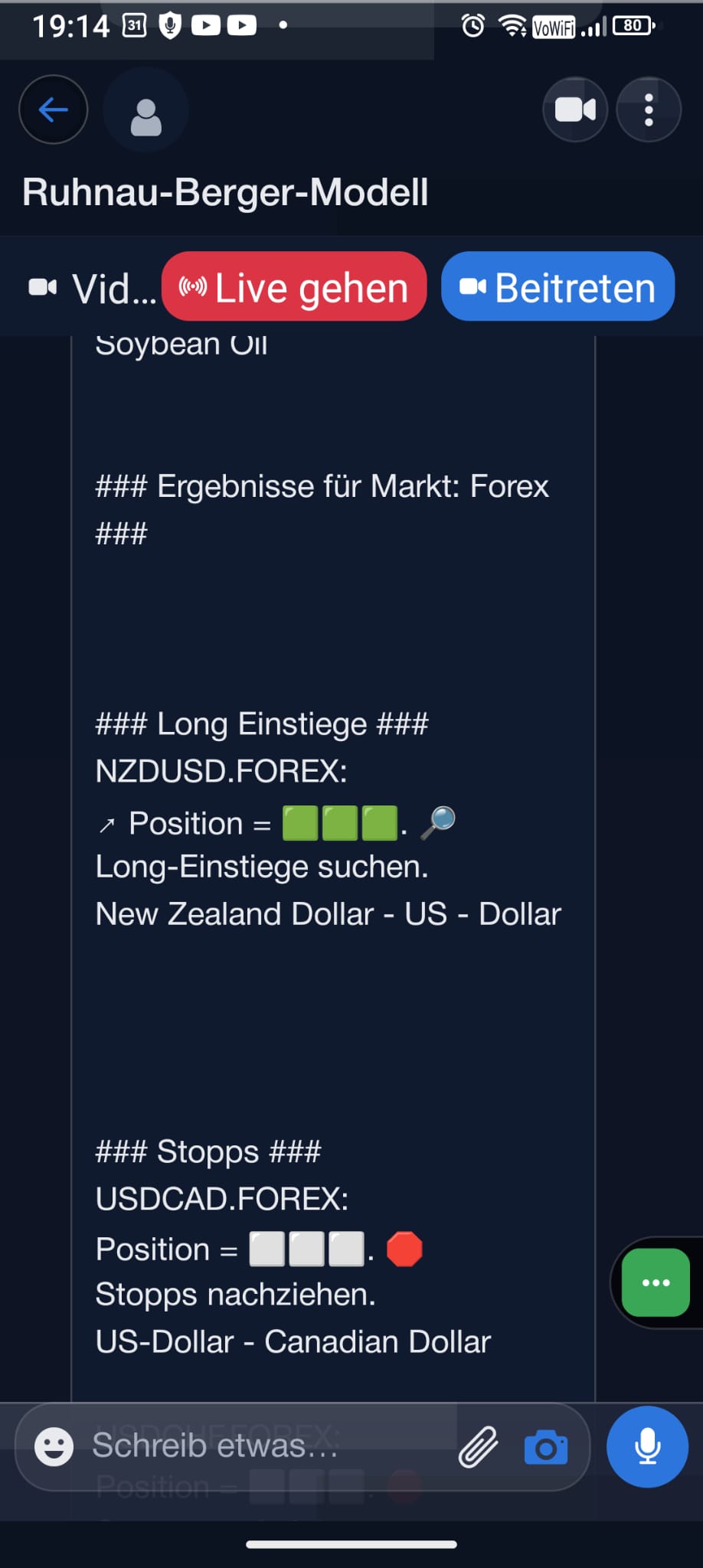 TradesScanner Connect — Live-Trading-Raum mit Signalen